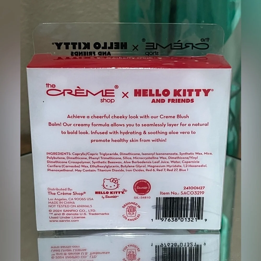 The Crème Shop x Hello Kitty Crème Blush Balm in Cranberry Crush, new!